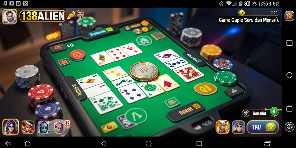 Tangkapan layar gameplay Gaple yang seru dan menarik.