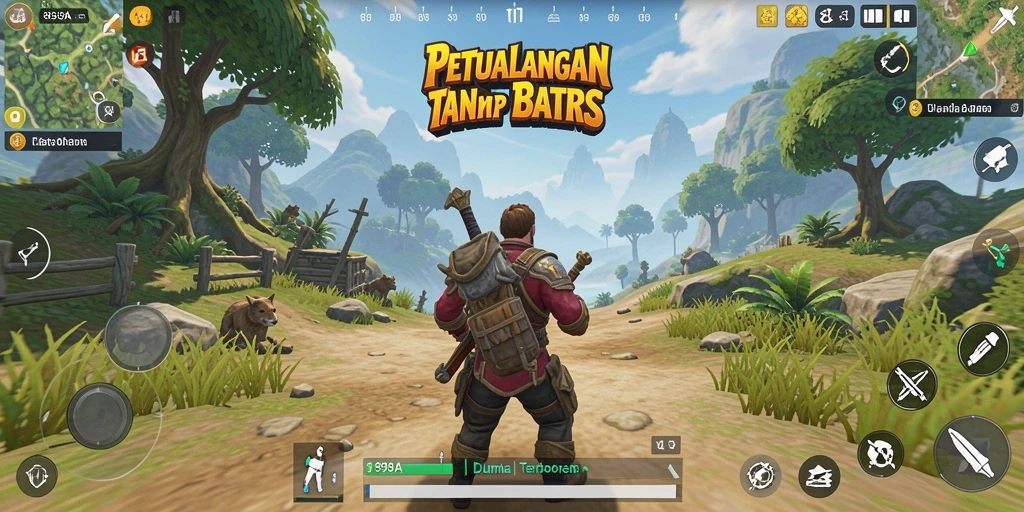 Tangkapan layar 898A menampilkan momen eksplorasi dalam dunia terbuka yang menakjubkan.