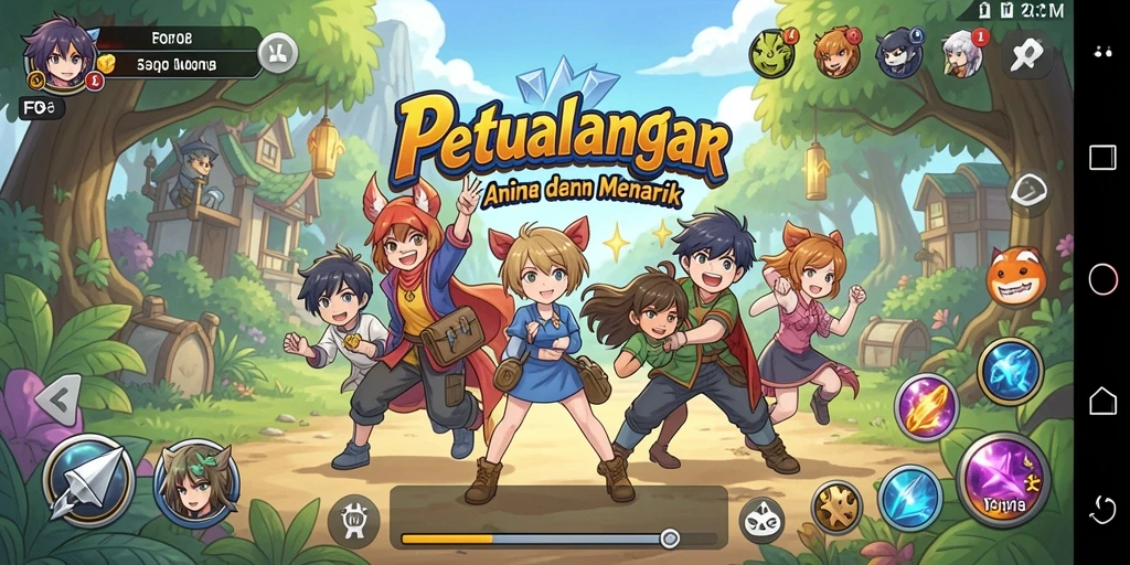 Tampilan gameplay FO8 yang memikat dan penuh warna.