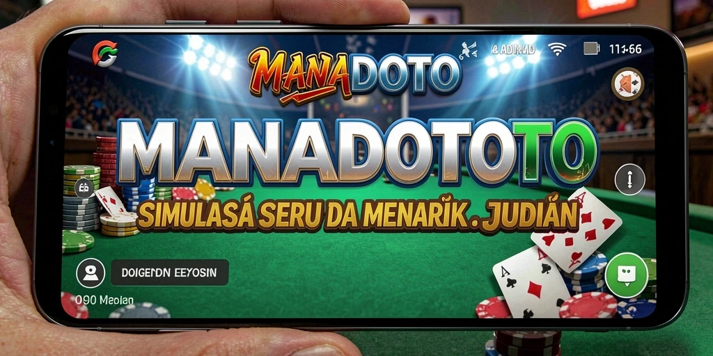 Screenshot utama permainan MANADOTOTO yang menunjukkan aksi gameplay Simulation.