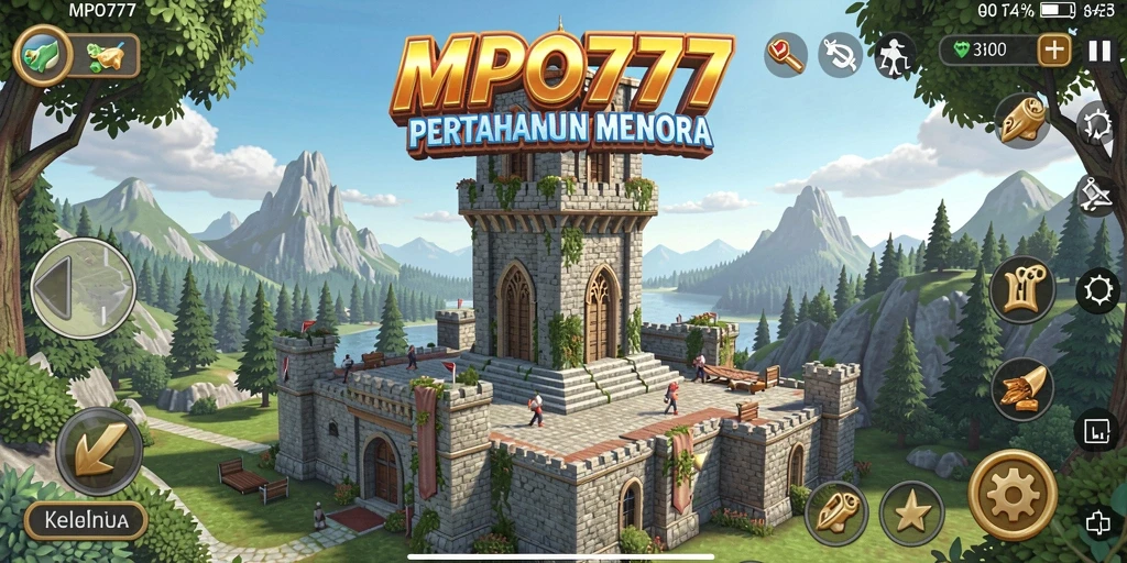 Screenshot menunjukkan aksi epik dalam gameplay Tower Defense MPO777.
