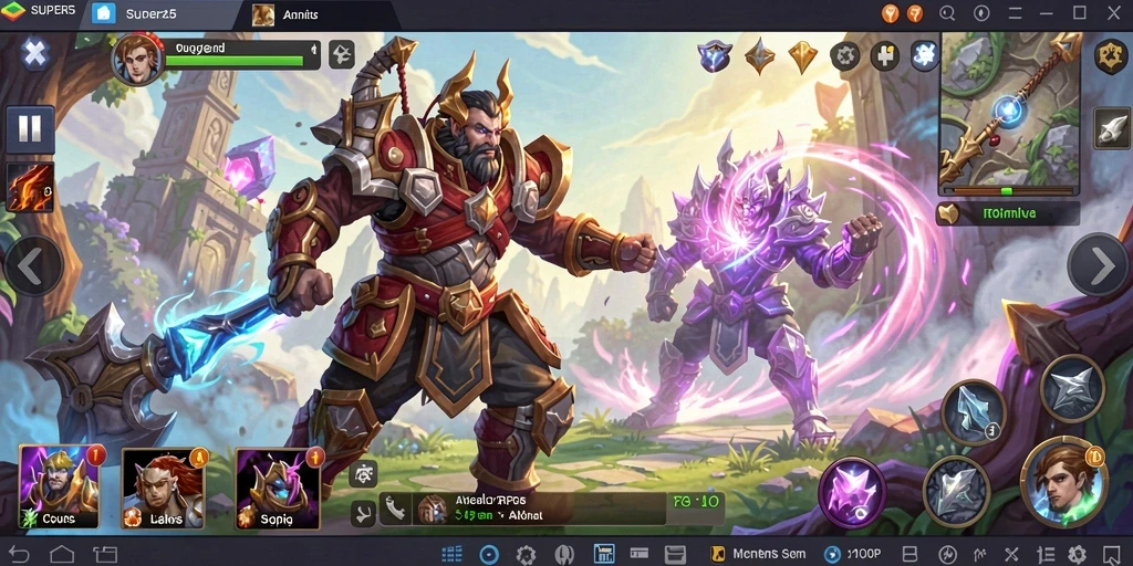 Gameplay seru SUPER5 dengan pertempuran ARPG menegangkan.