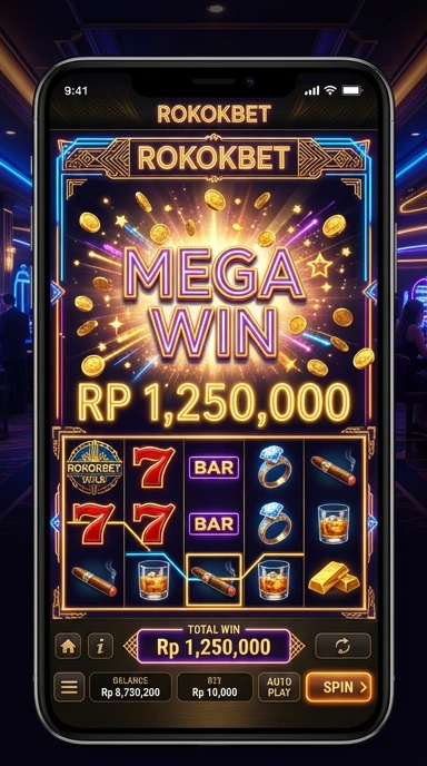 Tampilan antarmuka aplikasi rokokbet yang modern dan intuitif.
